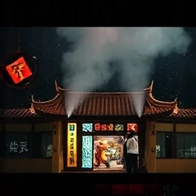 首页主推画面：夜雨中的城市天际线与亮起灯光的窗格