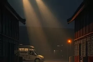 《第七通电话》封面：雨中街角的老式电话亭与湿漉漉的玻璃